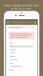 Tidy Promotions screenshot 2