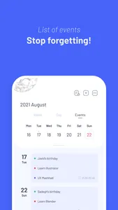 Dandelion Calendar screenshot 2