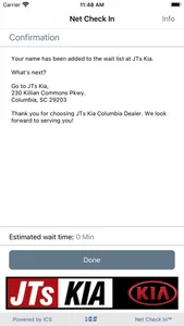 Net Check In - JTs Kia screenshot 2