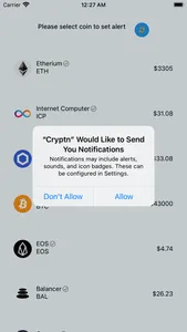 Cryptn - Crypto Notification screenshot 0