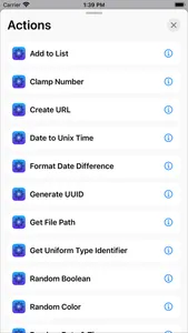 Actions screenshot 1