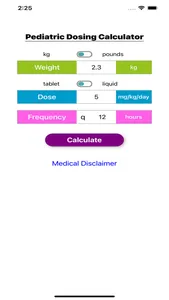 Peds Dose Calc screenshot 0