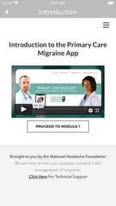 Primary Care Migraine© NHF screenshot 1