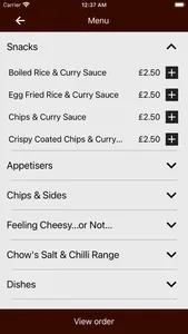 Chow's Restaurant Greenock screenshot 2