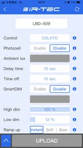 IR-TEC sensor config screenshot 2