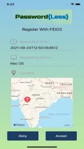 PasswordLessApp screenshot 2