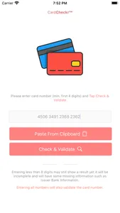 Card Checker: Validate, Lookup screenshot 0