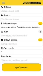 ADB TAXI Česká Lípa, Nový Bor screenshot 2