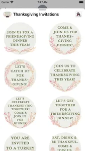 Thanksgiving Invitations screenshot 1