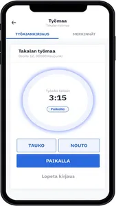 Tykki App työajanseuranta screenshot 2