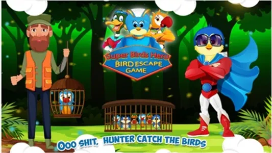 Superhero Bird VS Hunter screenshot 0