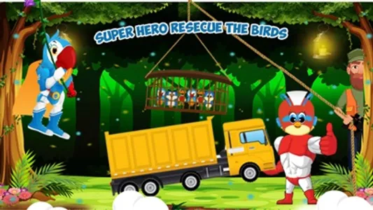 Superhero Bird VS Hunter screenshot 2