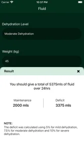 Fluid-Electrolyte Calculator screenshot 1