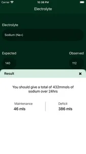Fluid-Electrolyte Calculator screenshot 3