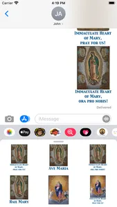 Ave Maria stickers screenshot 4