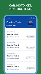 Indiana IN BMV Permit Test screenshot 0