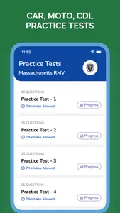 Mass MA RMV Permit Test Prep screenshot 0