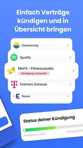Smartkündigen: Online kündigen screenshot 1