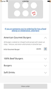 American Burgers, Bedford screenshot 1