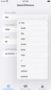 Acceleration Calculator Pro screenshot 1