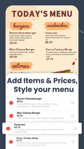 Menu Maker, Price List Maker screenshot 1