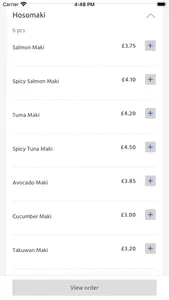 Miyabi Sushi, London screenshot 1