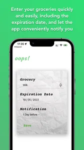 Oops - Expiration Date Tracker screenshot 0