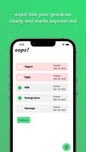 Oops - Expiration Date Tracker screenshot 1