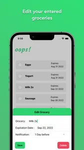 Oops - Expiration Date Tracker screenshot 3