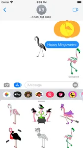 Flamingo Halloween Stickers screenshot 0