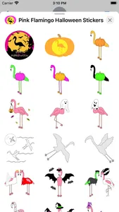 Flamingo Halloween Stickers screenshot 1