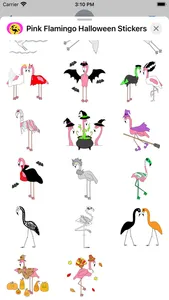 Flamingo Halloween Stickers screenshot 2