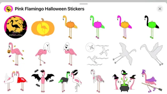 Flamingo Halloween Stickers screenshot 3