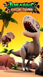 Jurassic Dino Raptor Race Game screenshot 0