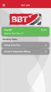 BBT eBill screenshot 1