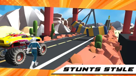 Superhero Mega Car Stunt screenshot 1