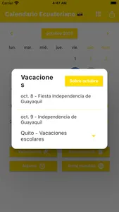 Calendario Ecuatoriano 2023 screenshot 1