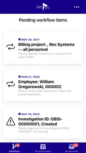 GRC Workflow screenshot 1