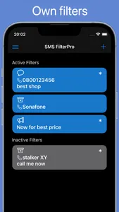 SMS FilterPro! screenshot 1