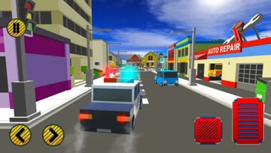 Blocky Car Chase Sim 2021 screenshot 0