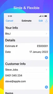 Estimate & Invoice Maker screenshot 2