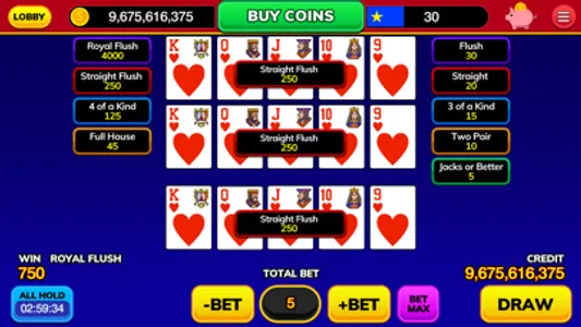 MyVegas Video Poker screenshot 1