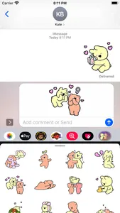 Bear & Rabbit 2 Stickers pack screenshot 1