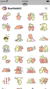 Bear & Rabbit 2 Stickers pack screenshot 2