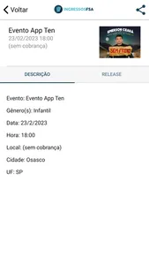 Ingressos FSA screenshot 1