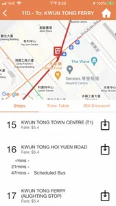 HKBusFind screenshot 2