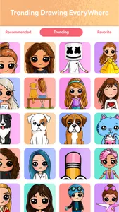 DrawCutie - Draw Cute Girls screenshot 2