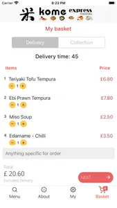 Kome Express Hackney screenshot 8