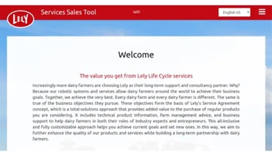 Lely Services Sales Tool (SST) screenshot 0