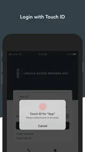 Lincoln Access Rewards Visa screenshot 1